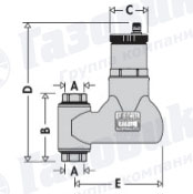 Схема деаэраторов Caleffi Discal 551905-551906