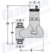 Схема деаэраторов Caleffi Discal 551902